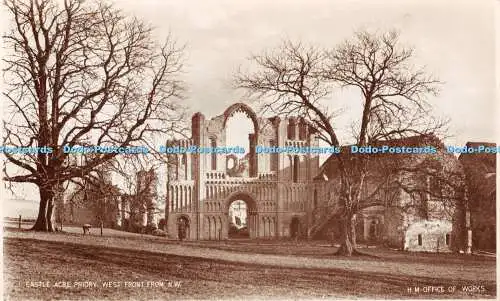 R341773 Castle Acre Priory West Front from N W H M Office of Works 1932