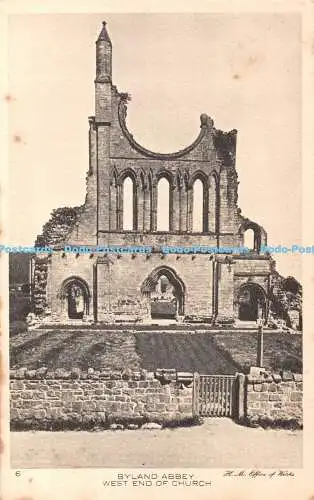 R343115 6 Byland Abbey West End of Church H M Office of Works The Rembrandt Inta