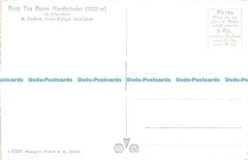 R346005 Grand Restaurant Harderkulm von Interlaken Tea Room Harderkulm A Kuchen H