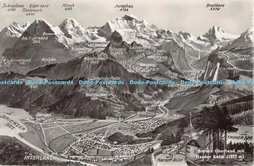 R346006 Interlaken Berner Oberland mit Harder Kulm Fotoglob Wehrli A G v 5090