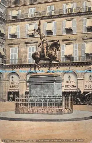 R338379 Paris Place des Pyramides Monument de Jeanne d Arc par Fremiet L V Aqua