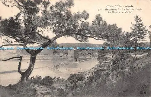 R341887 Cote d Emeraude Rotheneuf Le bois du Lupin Le Moulin de Maree H L M 1906