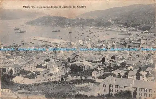 R344456 Vigo Vista General Desde el Castillo del Castro Hauser y Menet Eugenio B