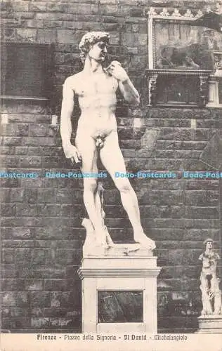 R343213 Firenze Piazza della Signoria Il David Michelangiolo STA 38764