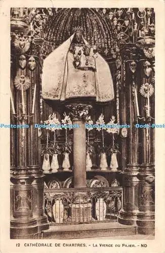 R343216 12 Cathedrale de Chartres La Vierge du Pilier ND Levy et Neurdein Reunis