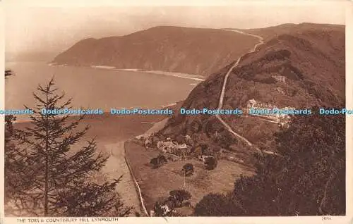R341922 Lynmouth Die Tors und Countisbury Hill Postkarte