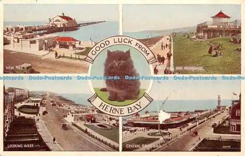 R346384 Viel Glück von Herne Bay Looking West Central Bandstand New Pier Valenti