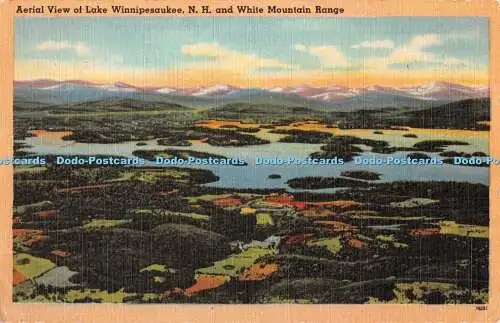 R344913 Luftaufnahme des Lake Winnipesaukee N H und der White Mountain Range Tichnor Q