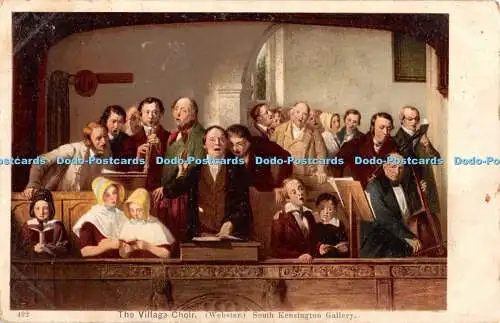 R343699 492 The Village Choir Webster South Kensington Gallery 1905