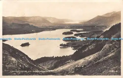 R346530 Derwentwater und Bassenthwaite J Clark Valentines Echt Fotokarten 1927