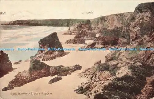 R346549 Bedruthen Steps Nr Newquay J Salmon Sepio Style 1929