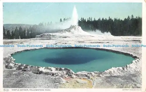 R343787 5121 Castle Geyser Yellowstone Park Detroit Publishing Postint Card