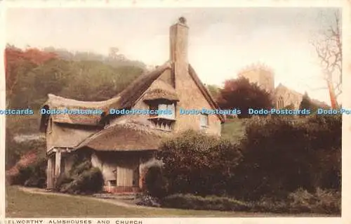 R346619 Selworthy Almshouses and Church C H Kinnersley