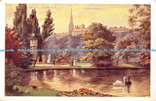 R345095 Wien Stadtpark Idylle Wiener Aquarell Kunst H Nachbargauer Nr 15