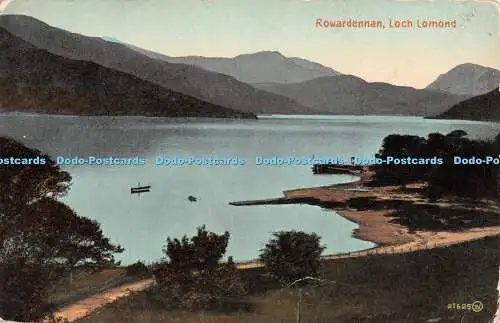 R345110 Rowardennan Loch Lomond 21625 J V Valentines Colourtone Series 1925