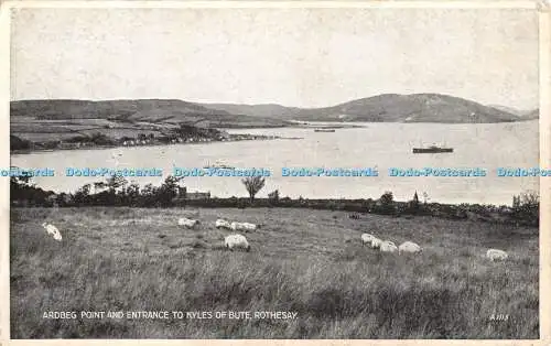 R345132 Ardbeg Point And Entrance To Kyles Of Bute Rothesay A 1113 Silveresque P