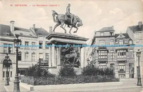 R345196 Ostende La Monument Leopold I 34 Klischee F Walschaerts