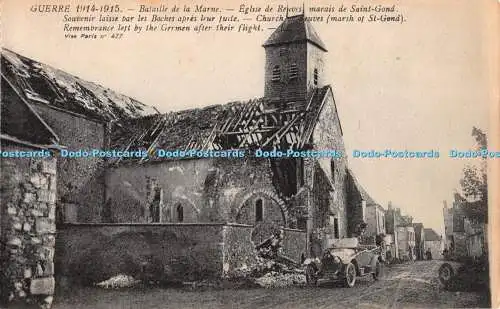 R346929 Guerre 1914 Bataille de la Marne Kirche Reuves Sumpf St. Gond Remem