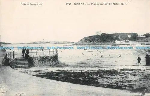 R346941 Cote d Emeraude Dinard La Plage au loin St Malo G F Guerin