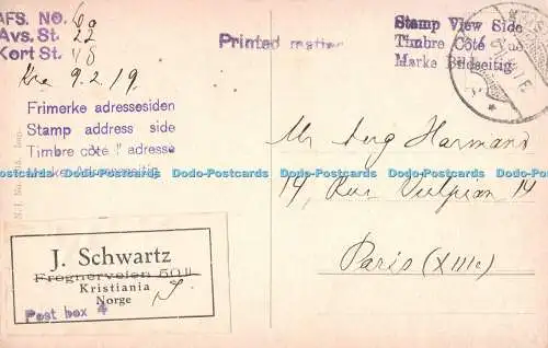 R345474 St Hanshaugen Kristiania N J Nr 3015 1919