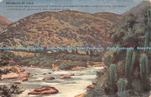 R347093 Republica de Chile Zusammenfluss von Aconcagua und Colorado River H K C M Se