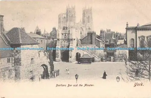 R347129 York Bootham Bar and the Minster Hartmann 1906