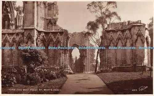 R347244 York The West Front St Mary Abbey Walter Scott RP