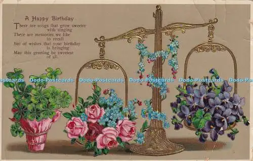 R345681 A Happy Birthday Midland Postkarte M P P C Co London E C 841 H