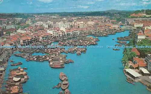 R345699 Singapore River Singapore Malayan Color Views SC 125 1955