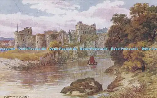 R345734 Chepstow Castle J Lachs Aquarellzeichnung von A R Quinton 1383