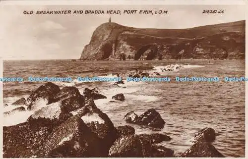 R345763 Old Break Water And Bradda Head Port Erin I O M 218251 J V Valentine and