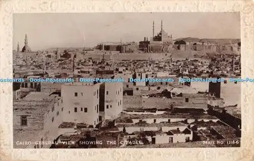 R347394 Kairo Gesamtansicht zeigt die Zitadelle The Cairo Postcard Trust Serie N