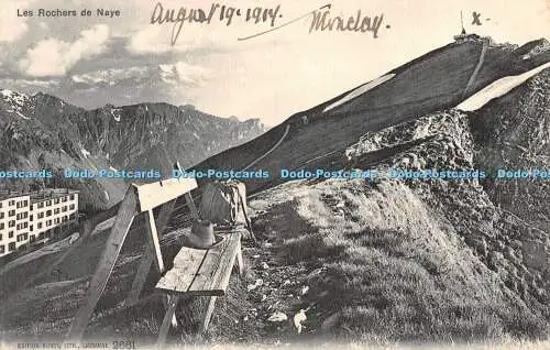 R347450 Les Rochers de Naye Burgy Lith Lausanne 2661 1907