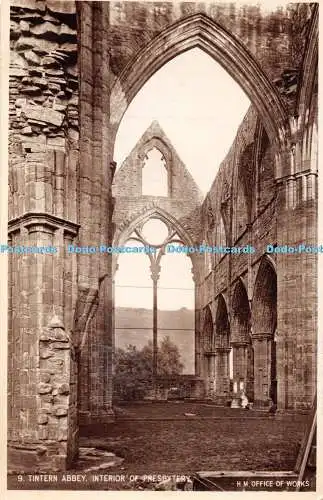 R337180 Tintern Abbey Interieur of Presbytery H M Office of Works