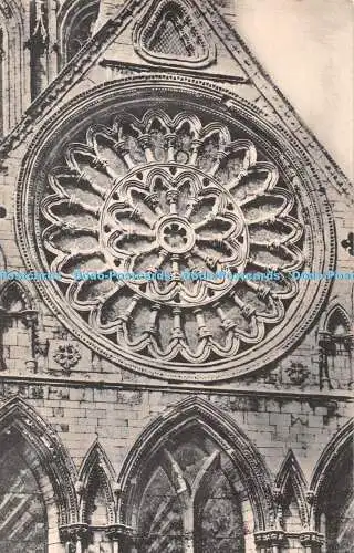 R338629 York Minster South Transept Rose Window Early English Duncan and Lewin N