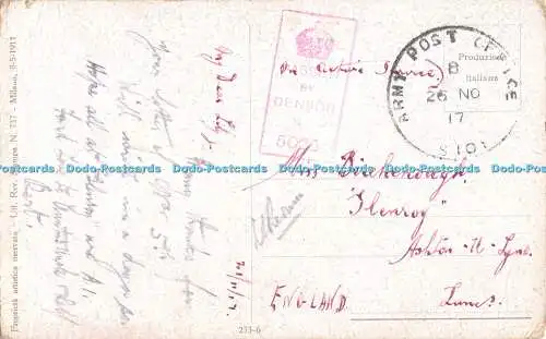 R340129 Frau mit blauem Schal um den Kopf N 737 1917