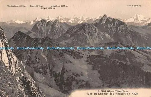 R340915 Alpes Bernoises vues du Sommet des Rochers de Naye Jullien Freres J J 67