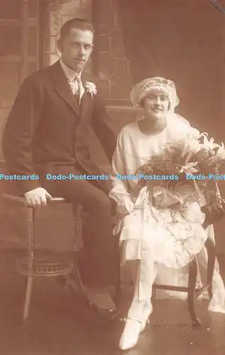 R342515 To Tante Elsie with love from Will and Dorothy 1928 Woman and Man Old Pho