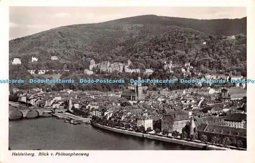 R344062 Heidelberg Blick v Philosophenweg Kunstverlag Edm von König Heidelberg G