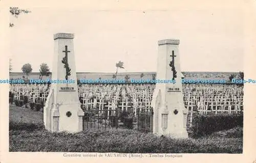 R348010 Cimetiere National de Vauxbuin Aisne Tombes Francaises B Nougarede et H