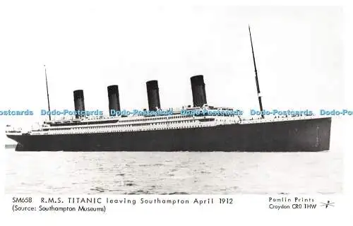 R348161 R M S Titanic verlässt Southampton April Quelle Southampton Museen Pamli