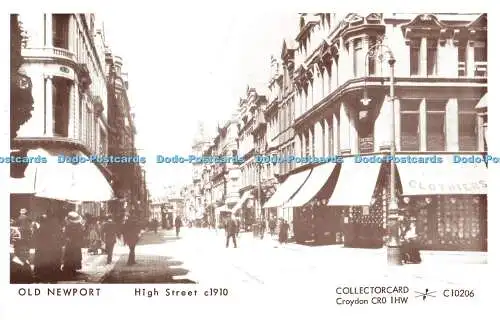 R348317 Old Newport High Street um 1910 Sammlerkarte