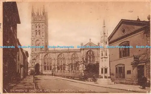 R348325 Warwick St Mary Church and War Memorial H Twigger Photographic Publisher