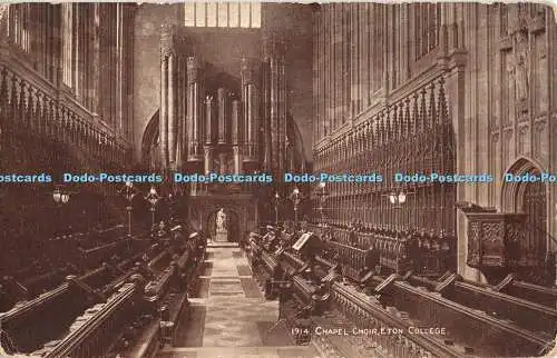 R348326 Eton College Chapel Choir J Salmon Sepia Style 1930