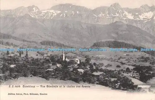 R348370 Combloux Vue Generale et la Chaine des Aravis J J Jullien Freres