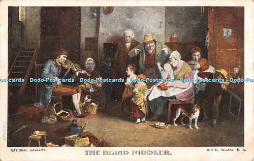 R348380 National Gallery The Blind Fiddler Sir D Wilkie R A D and D G