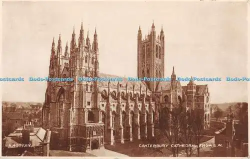 R350064 A 4089 J V Canterbury Cathedral from S W Valentines Series RP 1930