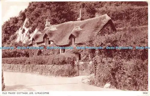 R350078 Old Maids Cottage Lee Ilfracombe 3626 Solograph Series De Luxe Photograv