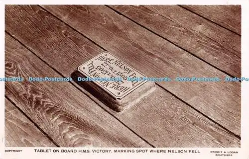 R350145 Tafeltafel H M S Victory Marking Spot wo Nelson fiel Wright und