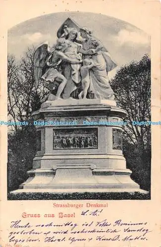 R348818 Strassburger Denkmal Gruss aus Basel Nr 3129 1902